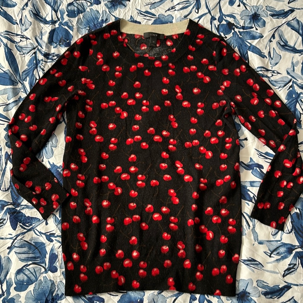 J.Crew Tippi sweater w cherry design